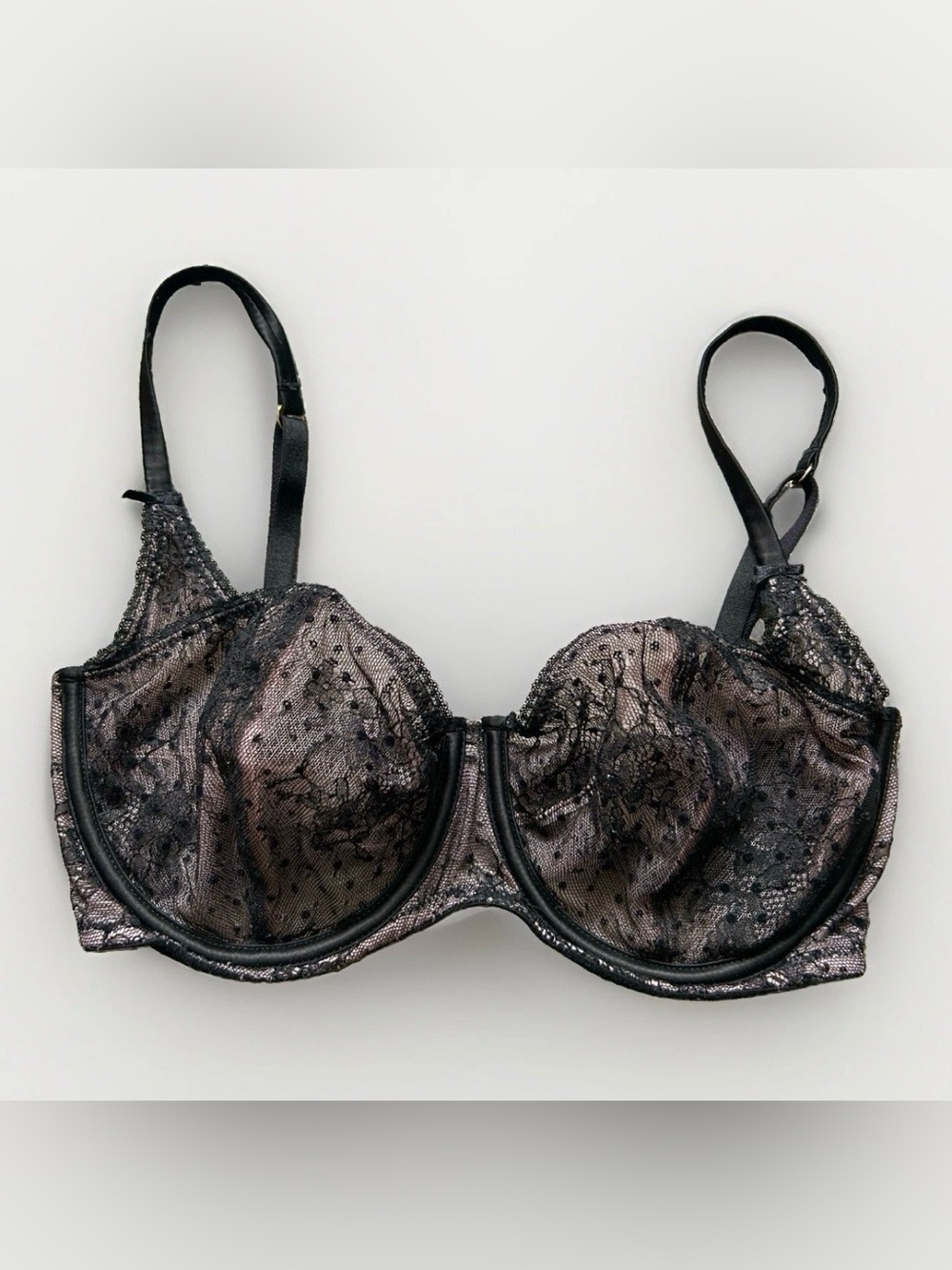 Victoria's Secret Dream Angels 32DDD Black Lace Unlined Balconette Bra